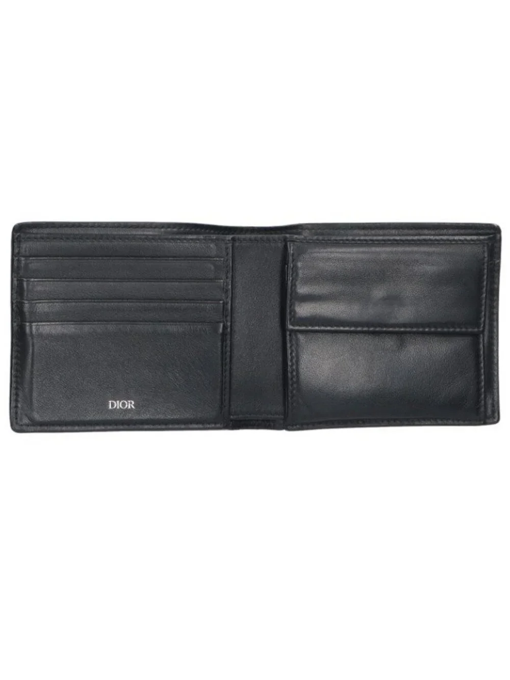Dior Perforated Oblique Bifold Leather Wallet